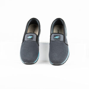 FirstWalk ART174 Men’s Slip-On Loafers in Black Sky Blue