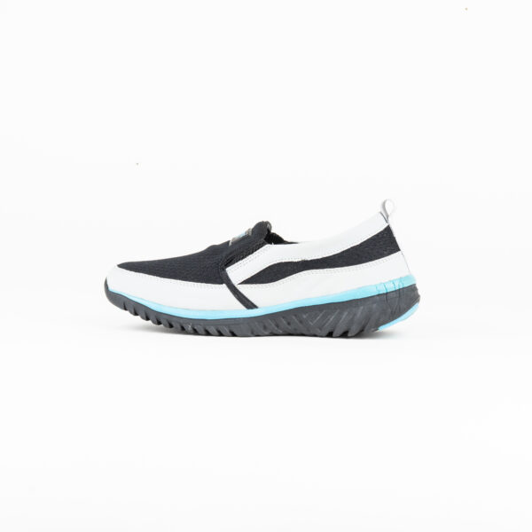 FirstWalk ART176 Black Grey Slip-On Loafers for Men