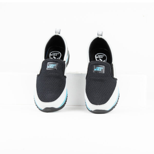 FirstWalk ART176 Black Grey Slip-On Loafers for Men