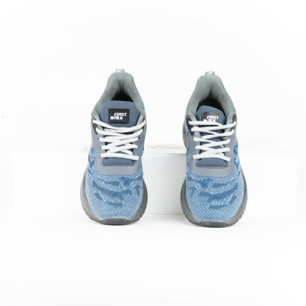 FirstWalk ART188 Men’s Shoes in Grey Sky Blue – Lightweight, Breathable, Cushioned