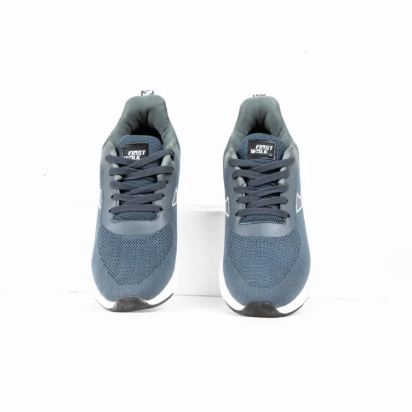 FirstWalk ART140 men’s Running Shoes in Grey White, – Lightweight, Cushioned & Breathable.