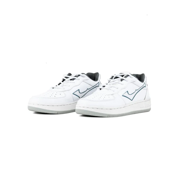 FirstWalk ART162 Men’s Running Shoes in Grey and White – Breathable, Cushioned & Lightweight.