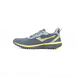FirstWalk ART164 Running Shoes in Black Orange, Blue, and Yellow – Breathable, Cushioned & High-Performance.
