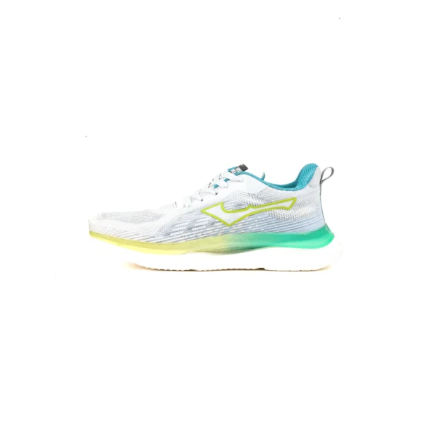 FirstWalk ART166 Men’s Running Shoes in White Parrot – Lightweight, Cushioned & Breathable.