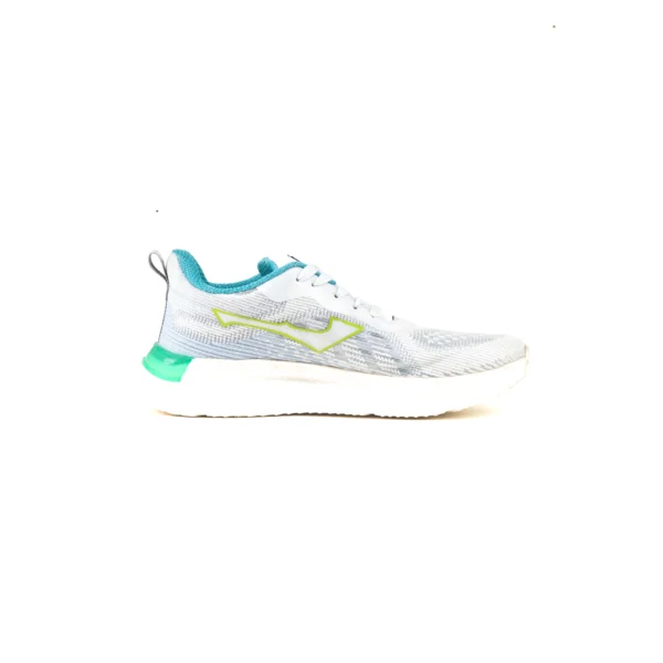 FirstWalk ART166 Men’s Running Shoes in White Parrot – Lightweight, Cushioned & Breathable.