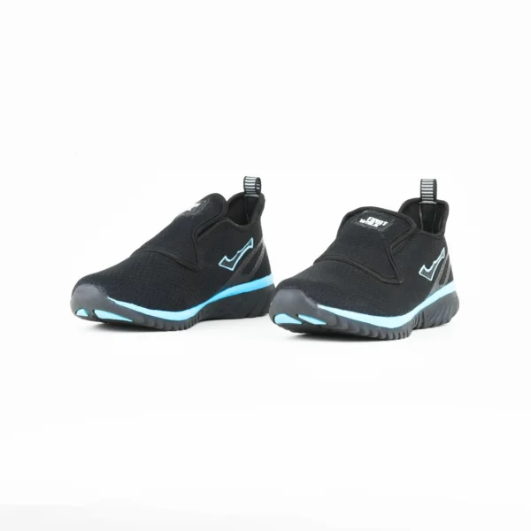 FirstWalk ART173 Men’s Running Shoes in Black Sky Blue – Lightweight, Cushioned & Breathable.