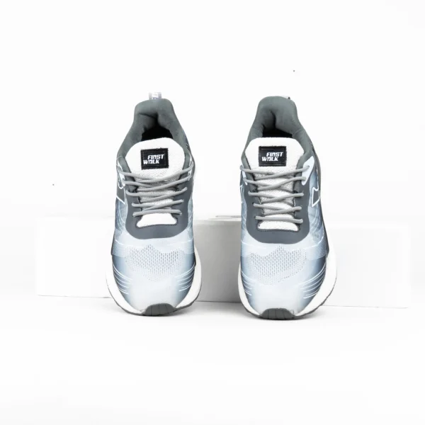 FirstWalk ART186 Men’s Running Shoes in Grey – Lightweight, Cushioned & Breathable.