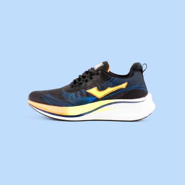 FirstWalk ART236 Men’s Running Shoes in Black, Blue, and Parrot – Premium Lace-Up Trainers