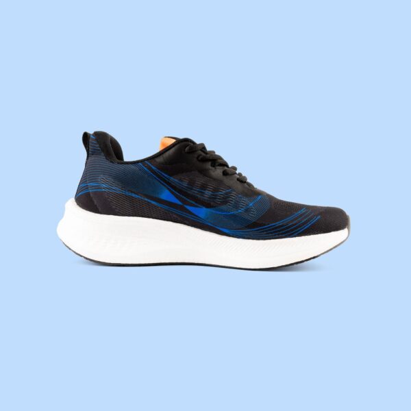 FirstWalk ART236 Men’s Running Shoes in Black, Blue, and Parrot – Premium Lace-Up Trainers